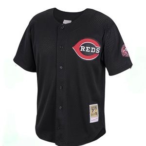 Men's Cincinnati Reds Ken Griffey Jr. Mitchell & Ness Black Cooperstown.